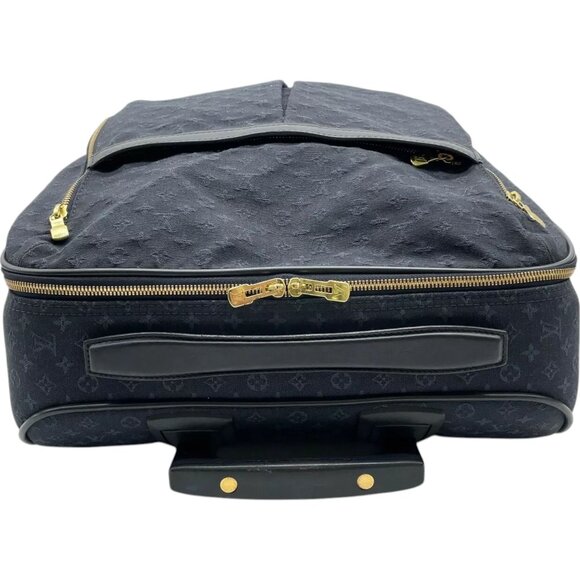 190425AX (S6) Louis Vuitton Carry Case Annette 55 Navy Blue Monogram Mini Lin - Picture 4 of 14